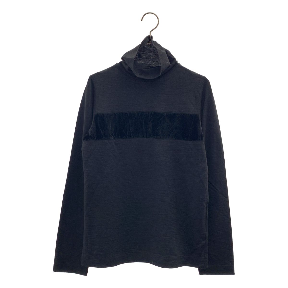 tricot COMME des GARCONS / トリココムデギャルソン | 1999AW | ウール ベロア 切替 ハイネック ニット | ブラック | レディース