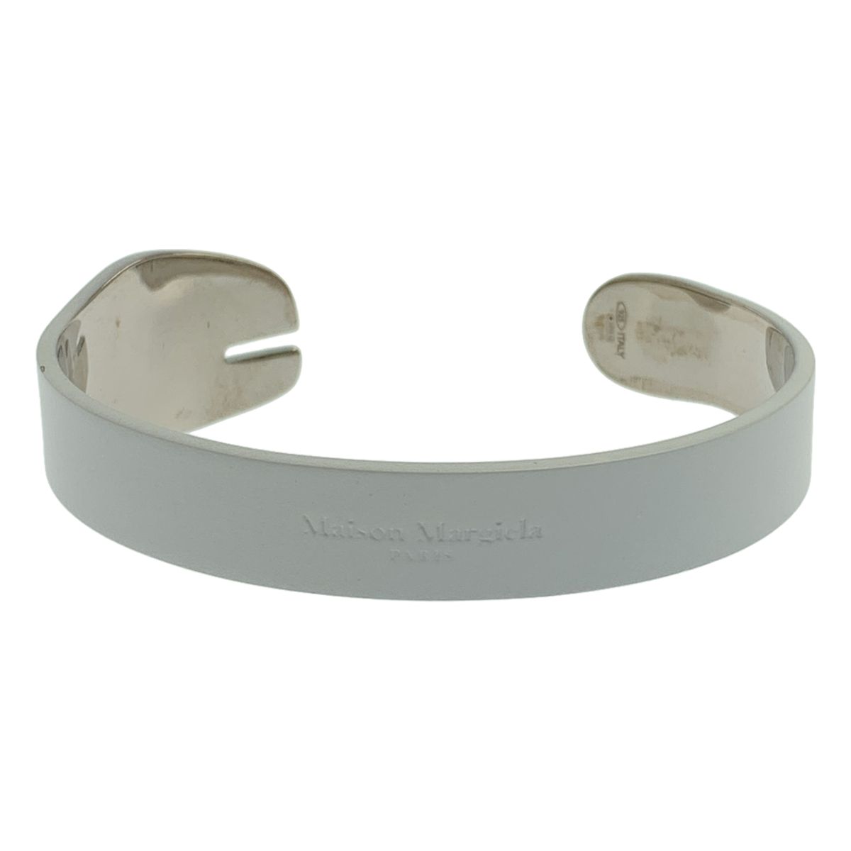 Maison Margiela / メゾンマルジェラ | Tabi Bracelet タビ ペイント バングル ブレスレット | ホワイト/シルバー | メンズ