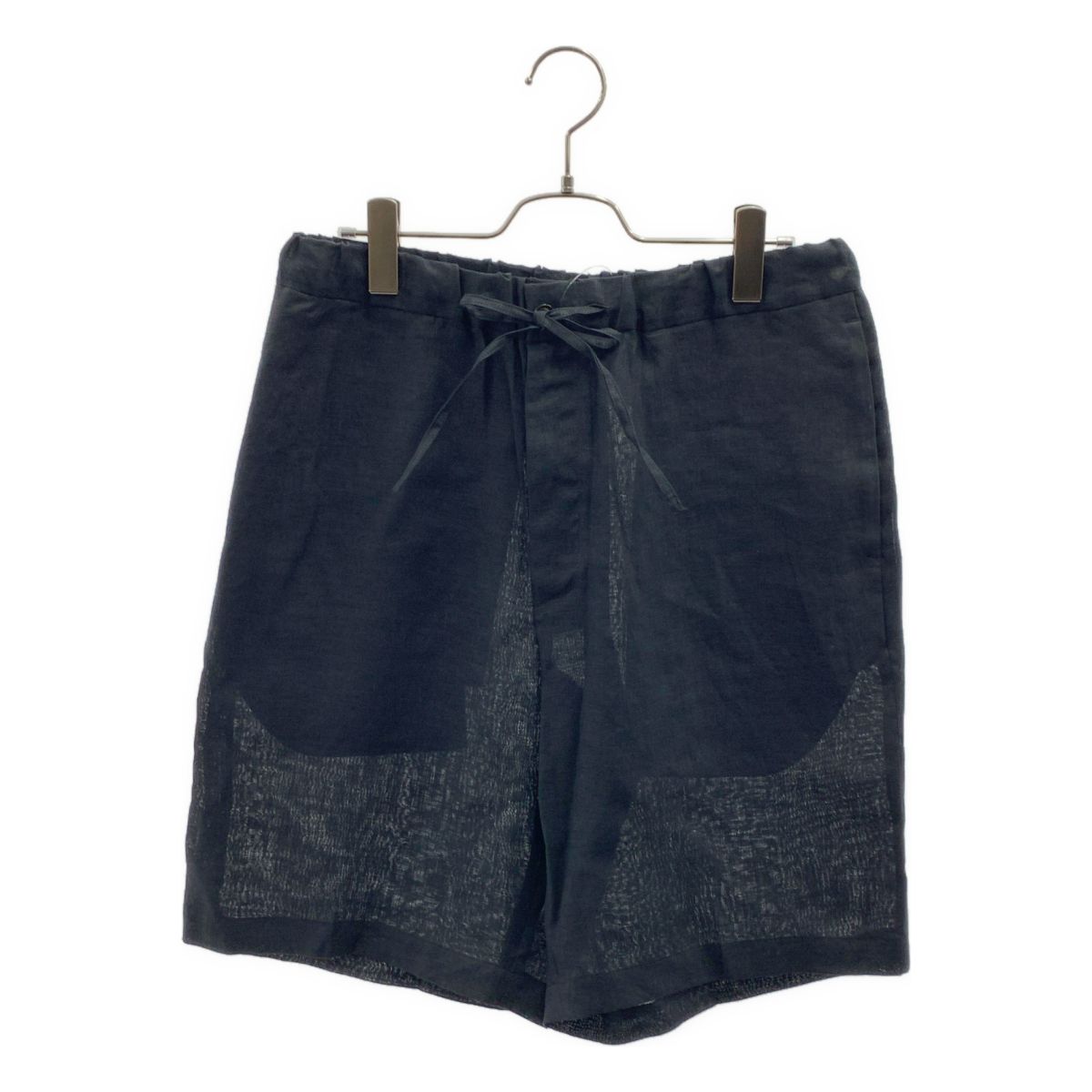 【美品】 MARKAWARE / マーカウェア | 2026SS | Hemp Shirting / Flat Tapered Easy Shorts / ワイド ショートパンツ ショーツ | 2 | ブラック | メンズ