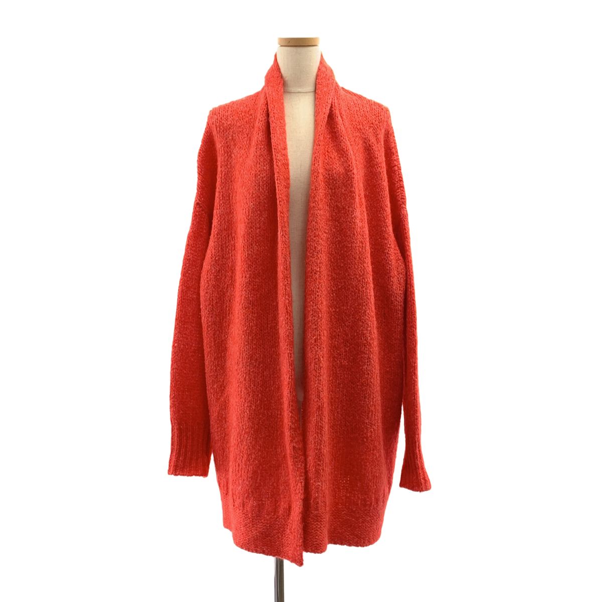 45r / フォーティファイブアール | ウール シルク ツイードガンジーCARDIGAN | 0 | レッド | レディース