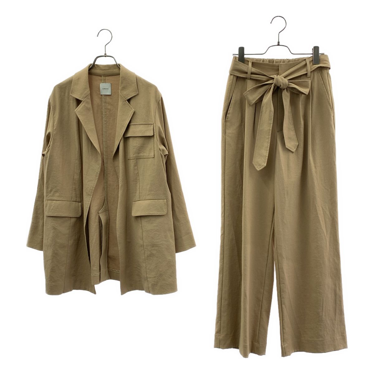 AMERI / アメリ | セットアップ / LITTLE LINEN SET ジャケット パンツ | F | ベージュ | レディース