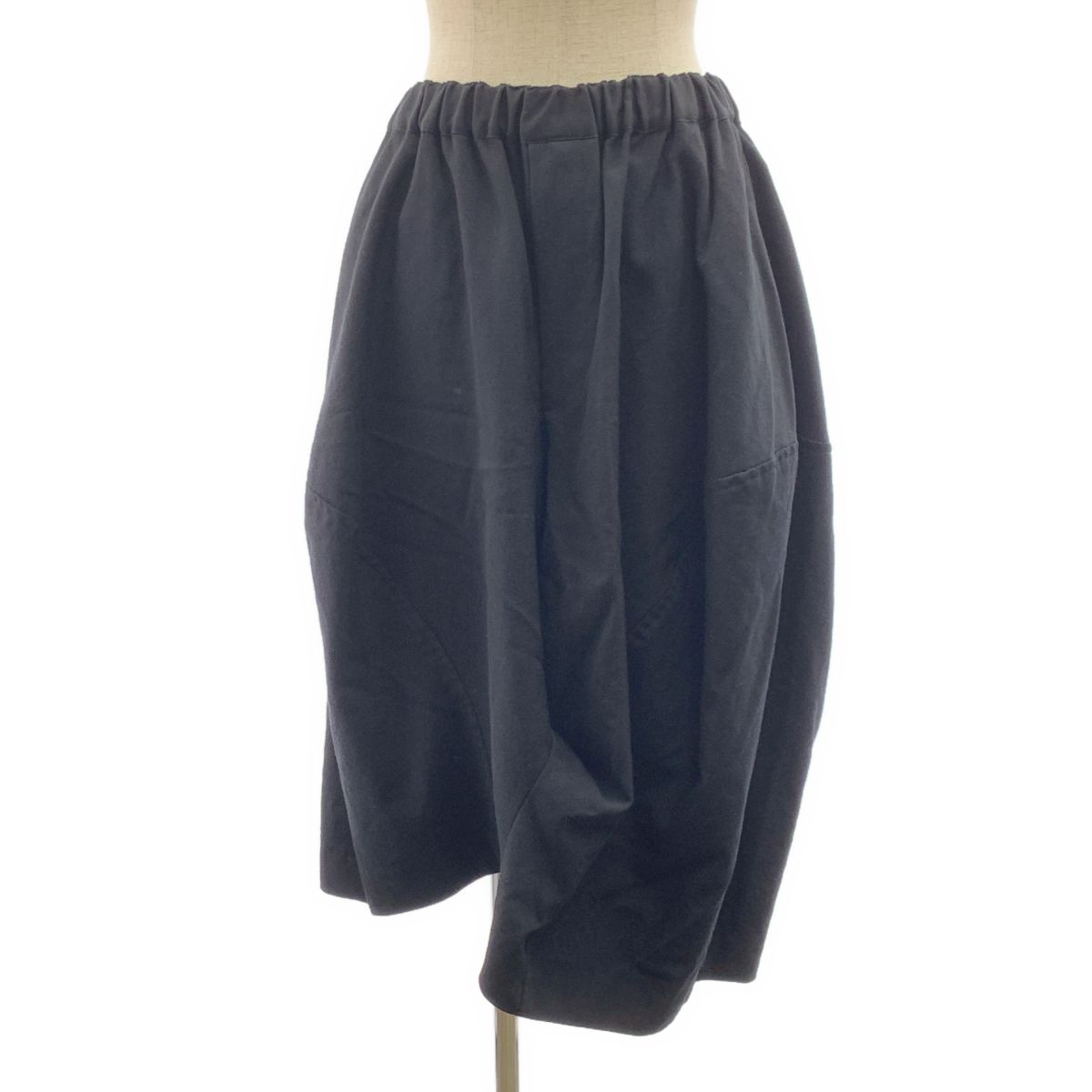 【美品】 BLACK COMME des GARCONS / ブラックコムデギャルソン | 2024SS | ウール 変形 ドローストリング パンツ | XS | ブラック | レディース