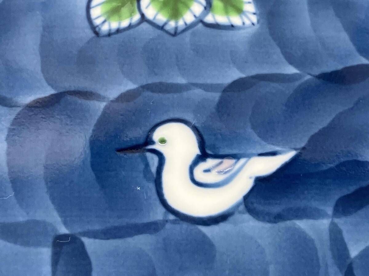 源右衛門窯 染錦水鳥図 方皿 箱有 - メルカリ