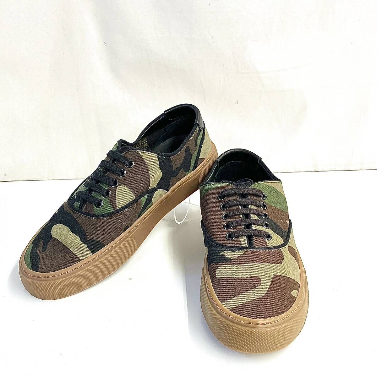 SAINT LAURENT 迷彩 スニーカー M603496 Size:40 カーキ メンズ
