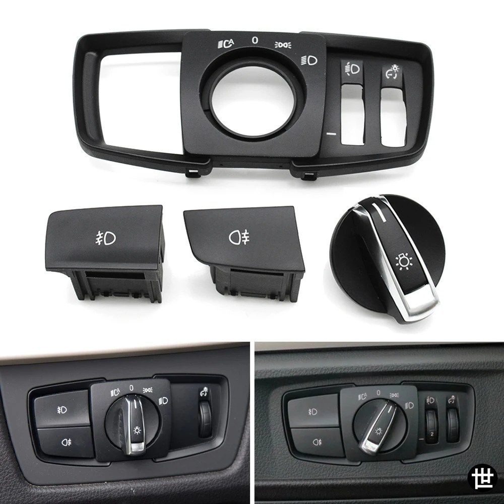 BMW 1 2 3 4 X2シリーズ F21 F46 F30 F31 F34 F35用 ヘッドランプヘッドライトスイッチ フォグライトボタンカバー 61319265300