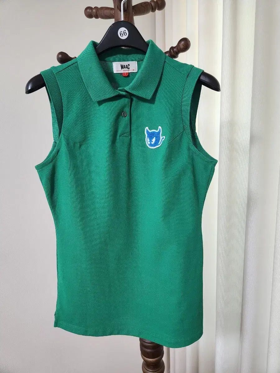 ワック WAAC レディース ゴルフ ノースリーブ カラーTシャツ グリーン 85(S) 正規品