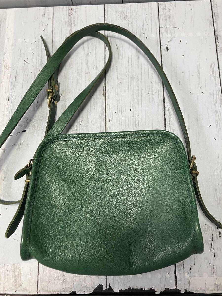 IL BISONTE ショルダーバッグ レザー グリーン