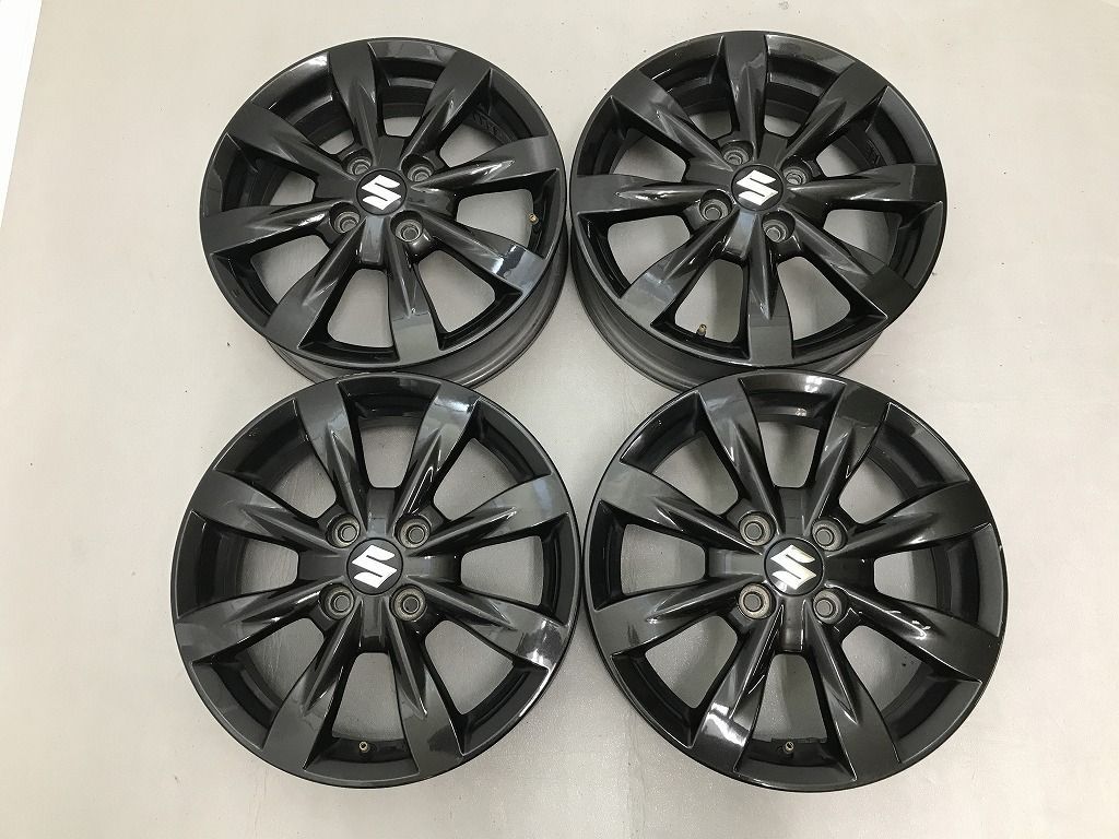 ◎希少 スズキ スペーシアカスタム XSリミテッド 純正 15in 4.5J +45 100/4H 即納 個人宅OK 4本 検)SUZUKI ワゴンR ハスラー アルト ラパン