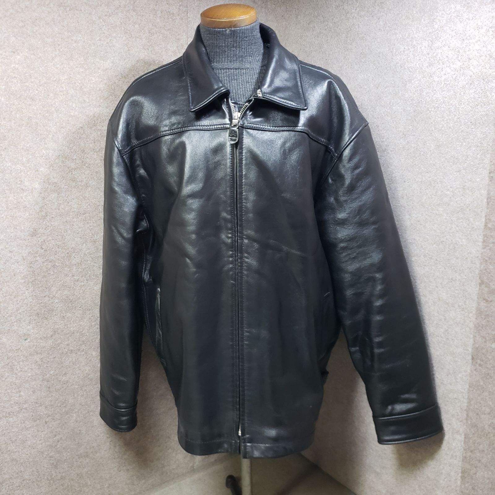 AVIREX アヴィレックス レザージャケット ジ ブラック　XL　u7494f
