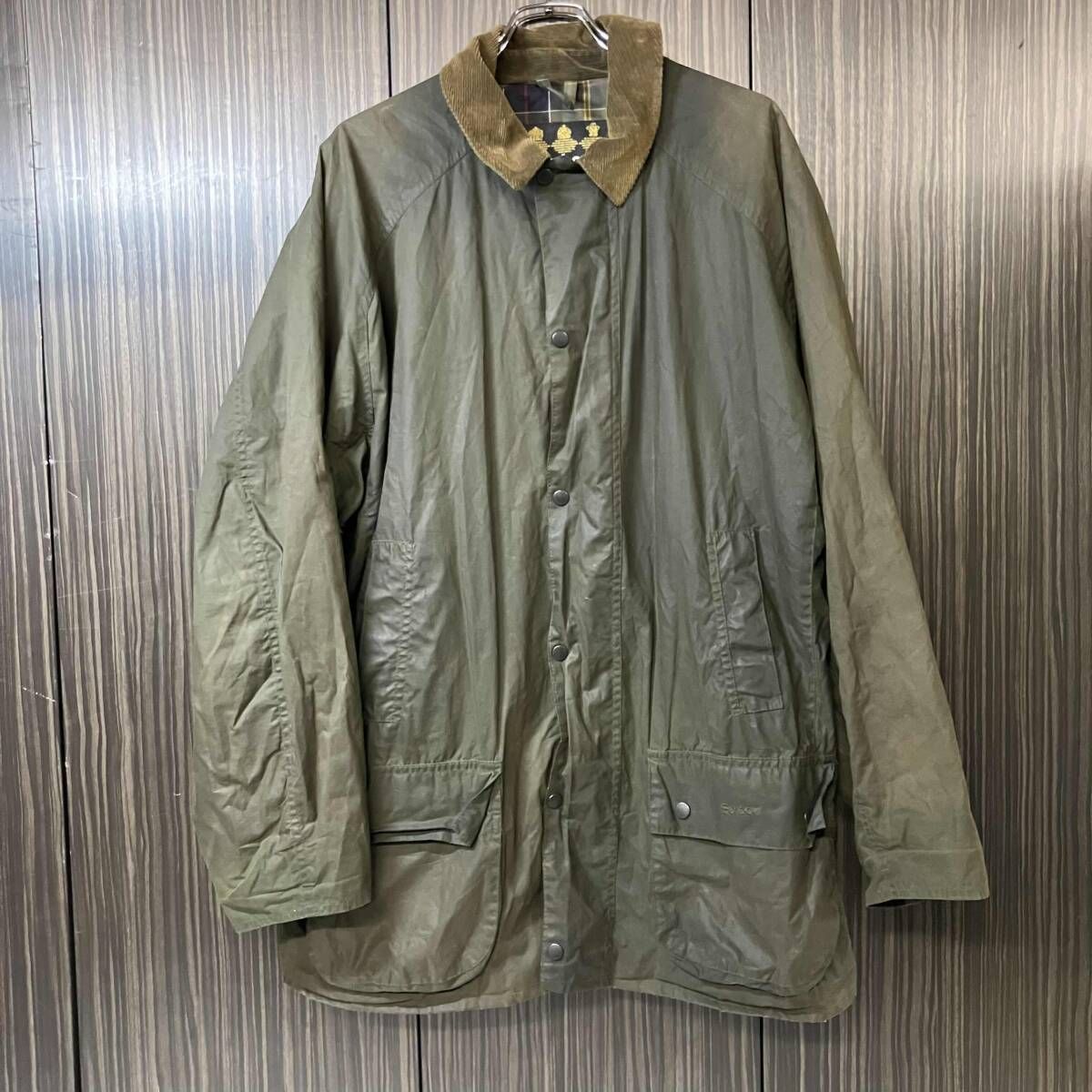 Barbour ジャケット A66 FLY EIGHT WAX BEAUMONT XLサイズ カーキ バブアー