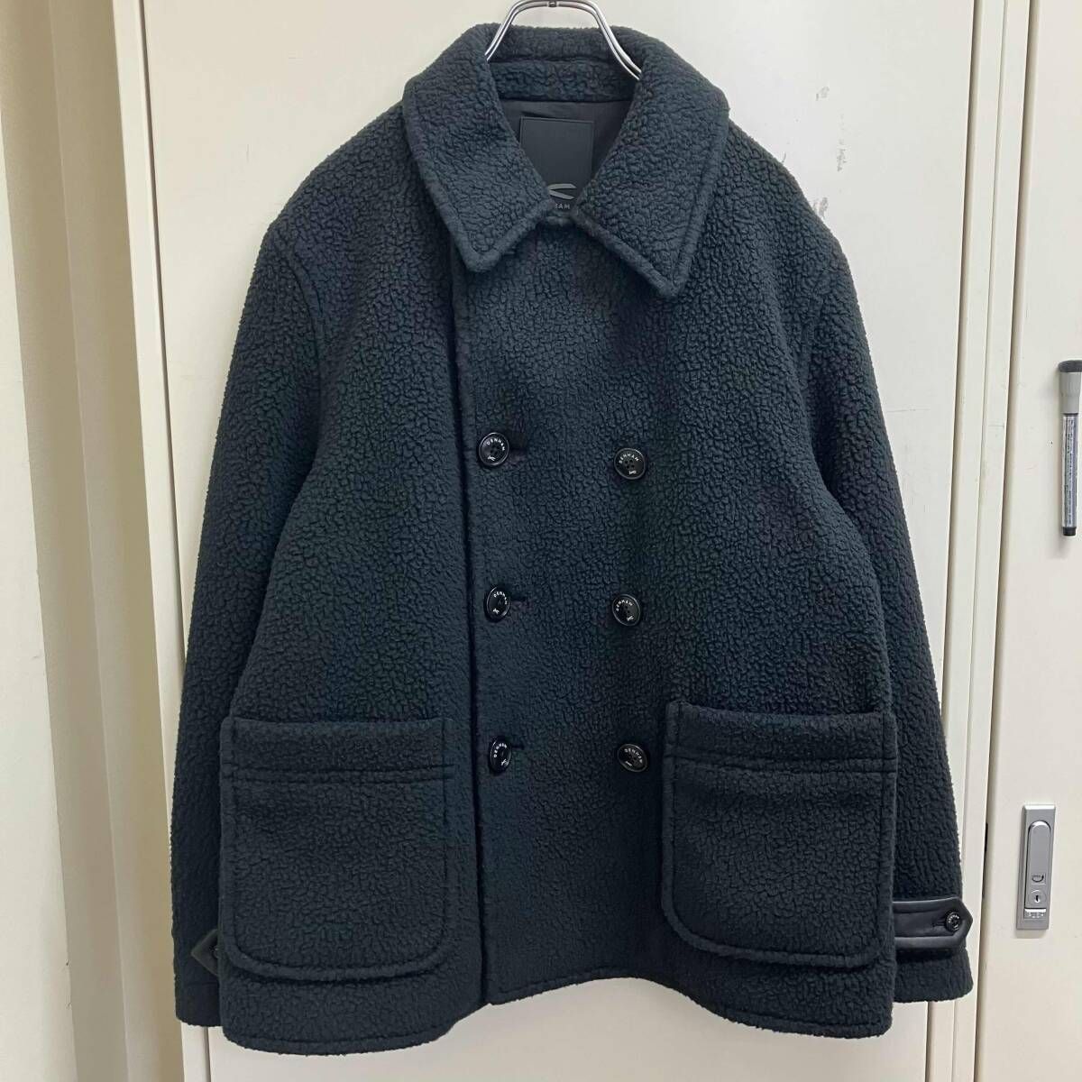 DENHAM ピーコート BOA PEA COAT サイズS-M ブラック デンハム