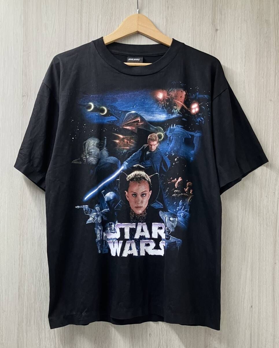 STAR WARS スターウォーズ EPISODE Ⅱ ATTACK OF THE CLONES エピソード2 クローンの攻撃 半袖Tシャツ サイズXL ブラック