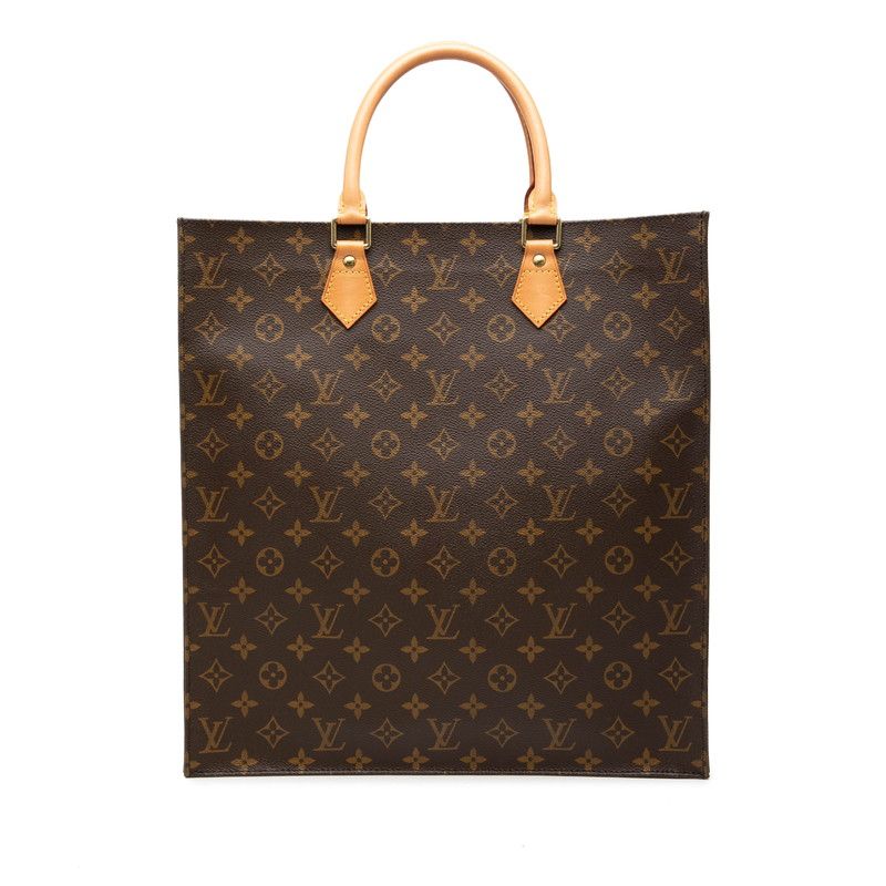 ルイ ヴィトン モノグラム サックプラ ハンドバッグ トートバッグ M51140 ブラウン PVC レザー レディース LOUIS VUITTON【1-0274262】