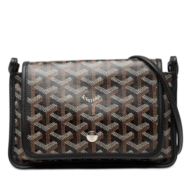 ゴヤール プリュメ 斜め掛け ショルダーバッグ ポーチウォレット ブラック ブラウン PVC レザー レディース GOYARD【1-0274281】 139,000円