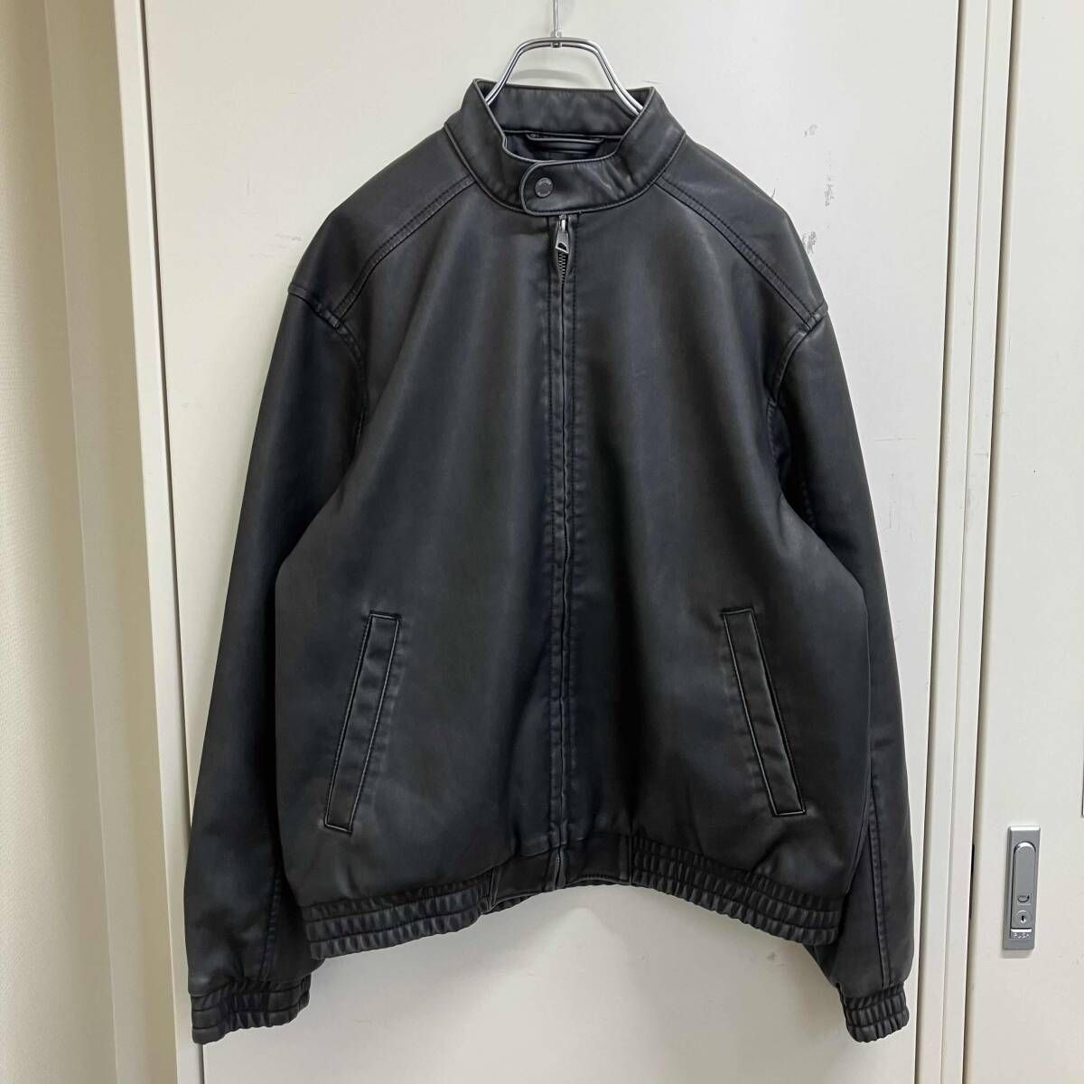 HOLLISTER フェイクレザージップブルゾン サイズS ブラック ホリスター