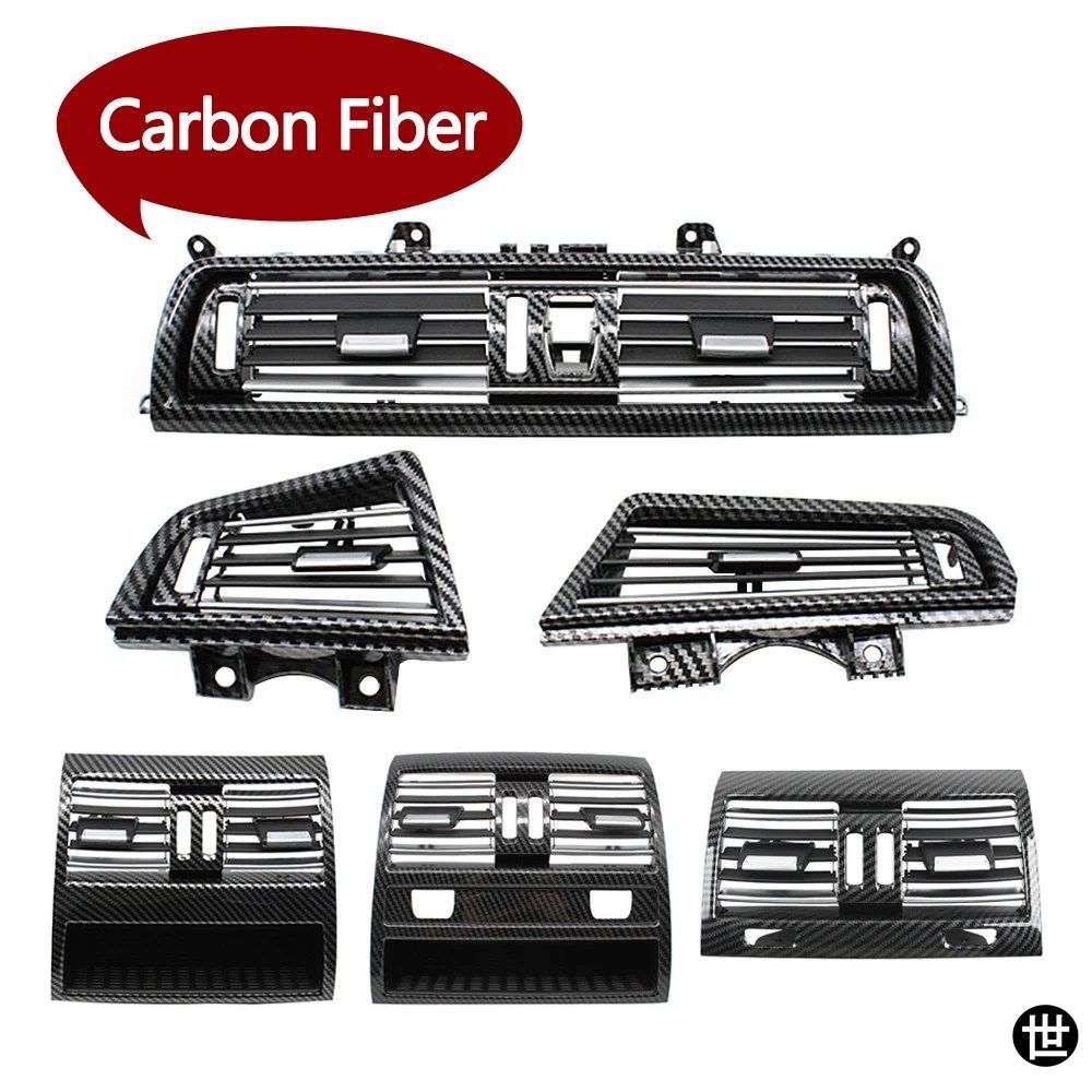 BMW 5シリーズ F10 F11 520 525 528 530 535用 カーボン LHD RHD フロント/リア ACベントグリルカバーパネル