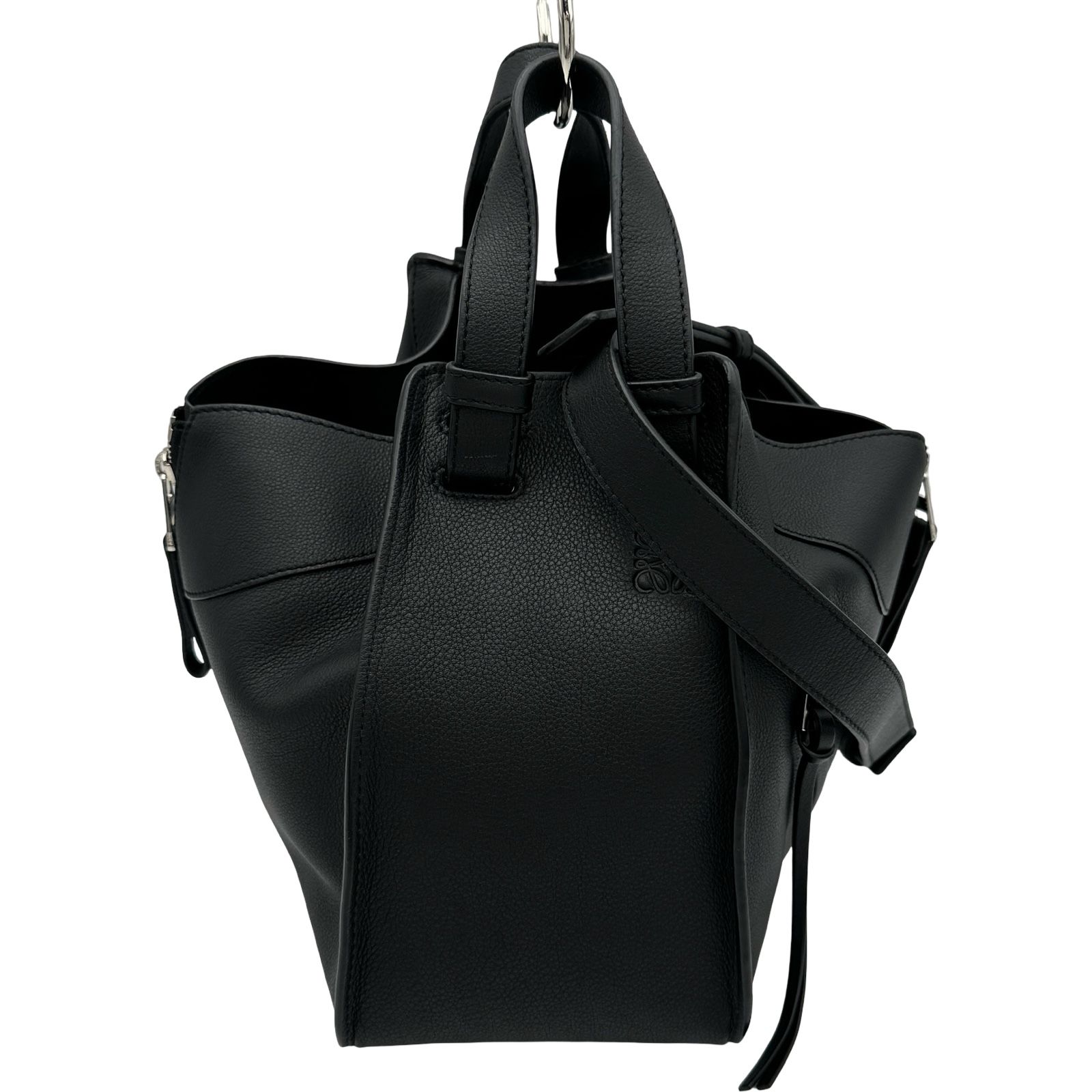 ロエベ LOEWE ハンモックスモール 061606 ブラック レザー レディース ショルダーバッグ