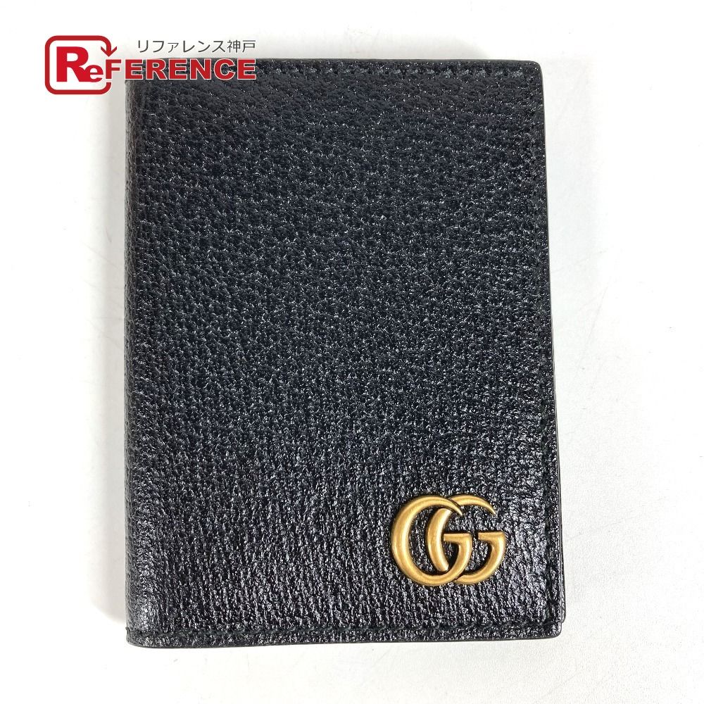 GUCCI グッチ カードケース ダブルG GG ロゴ 428737 レザー ブラック