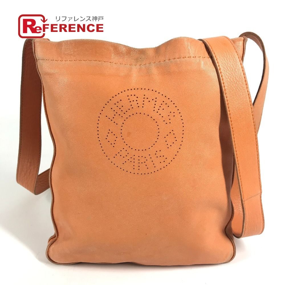 HERMES エルメス ショルダーバッグ クルードセル レザー オレンジ