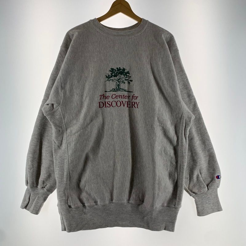 【中古品】 CHAMPION チャンピオン 90年代 REVERSE WEAVE SWEAT SHIRT GRAY.FOREST.MEXICO製 SIZE:XXL メンズ スウェット 汚れあり 【145-260613-io-21-fuzh】