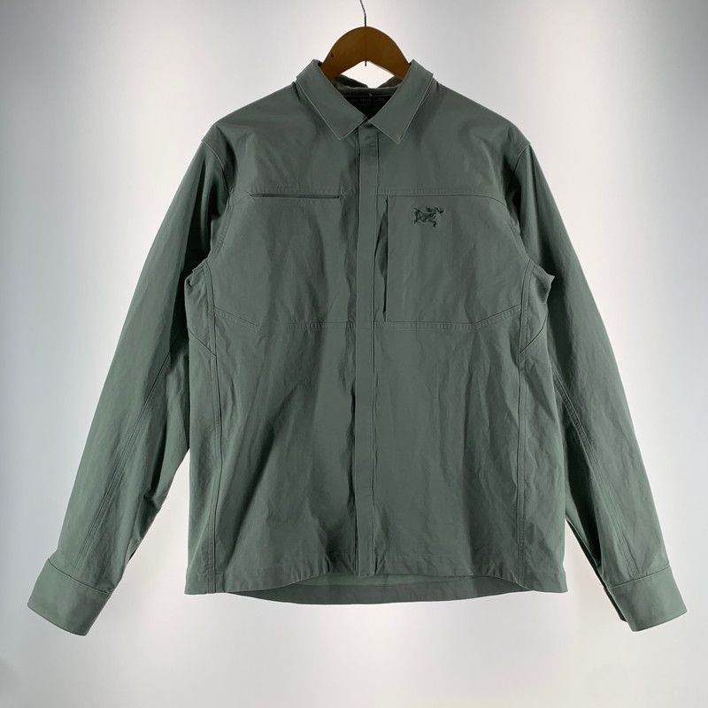 【中古品】 ARC’TERYX アークテリクス X000008448 CRONIN COTTON OVERSHIRT オーバーシャツ 長袖シャツ CYAN SIZE:M メンズ 【144-260613-io-22-fuzh】