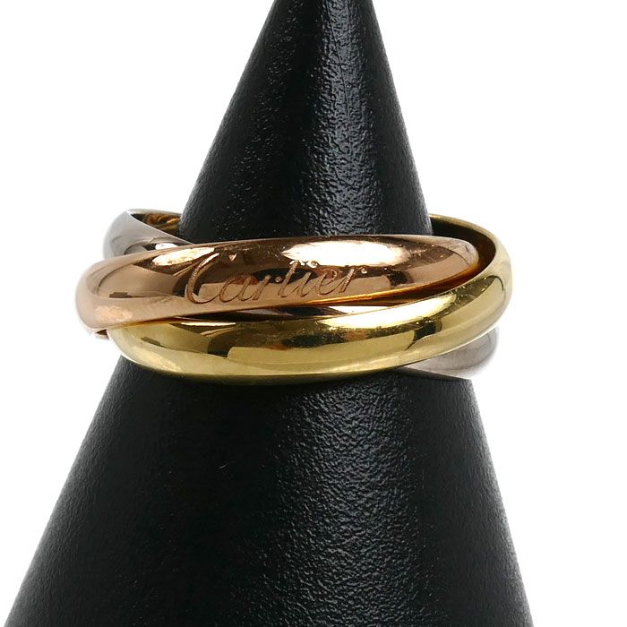 CARTIER カルティエ K18YG/PG/WG トリニティ リング・指輪 B4052753 13号 53 7.4g レディース 中古 美品