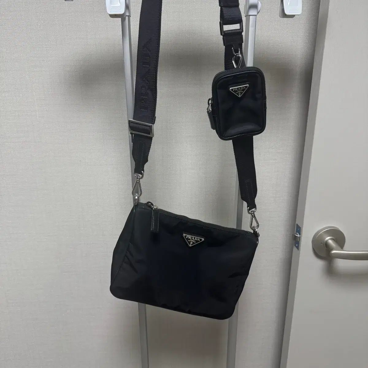 (正規品) プラダ リナイロン デュオ クロスバック ブラック