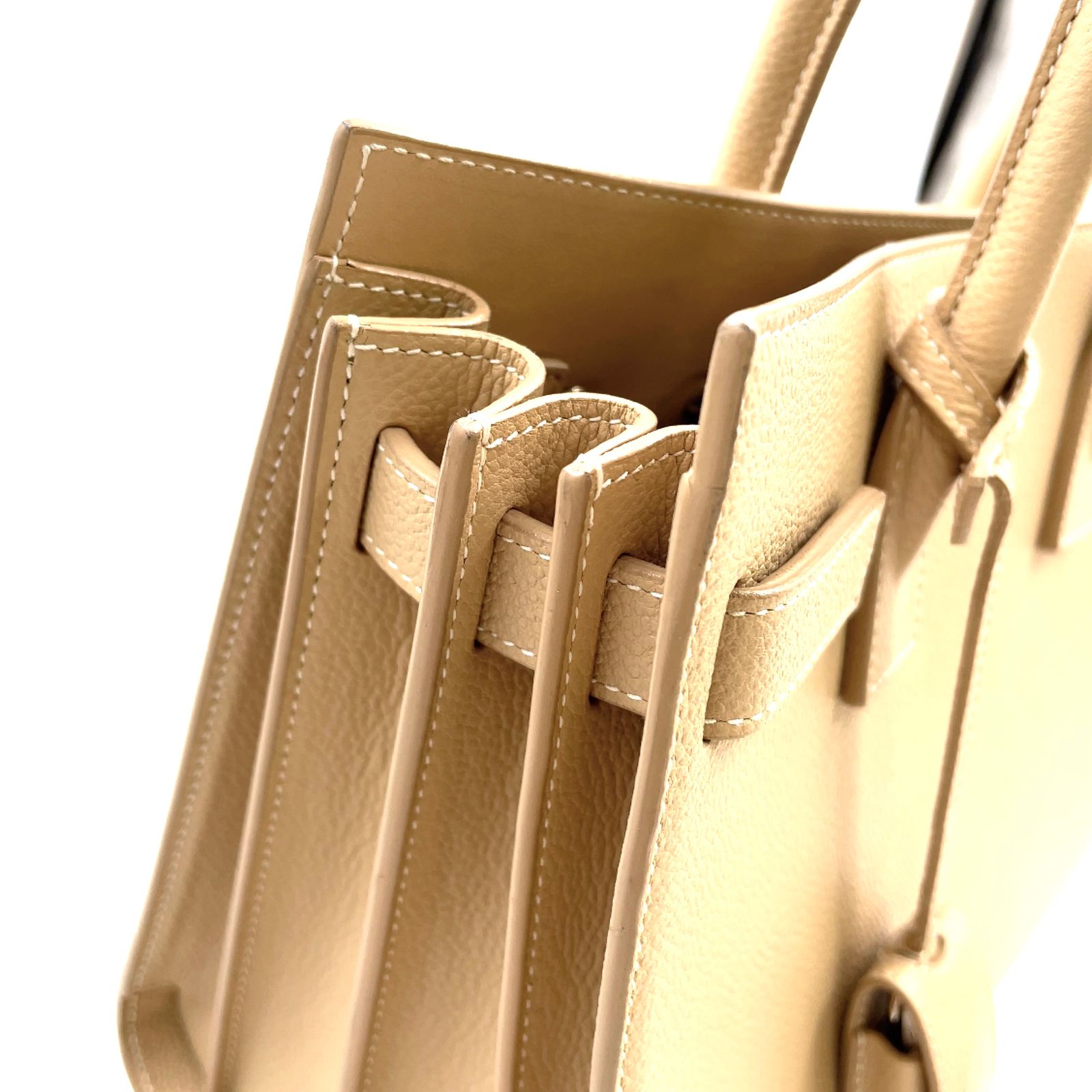 新着】YVES SAINT LAURENT サックドジュール 2WAY レザー ベージュ 