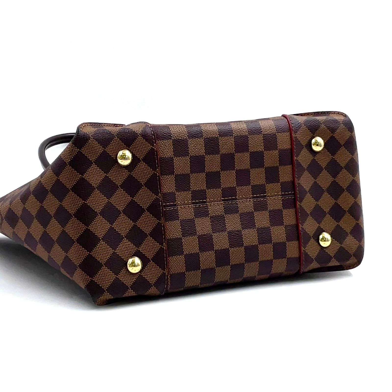 新着】LOUIS VUITTON カイサトートMM ダミエ レザー、PVC ブラウン 