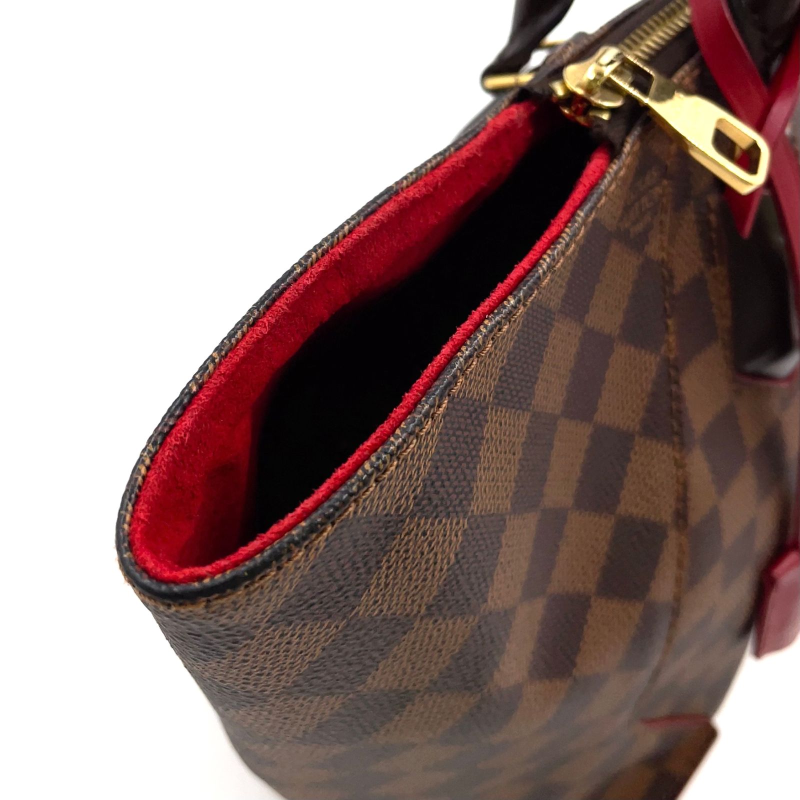 新着】LOUIS VUITTON カイサトートMM ダミエ レザー、PVC ブラウン