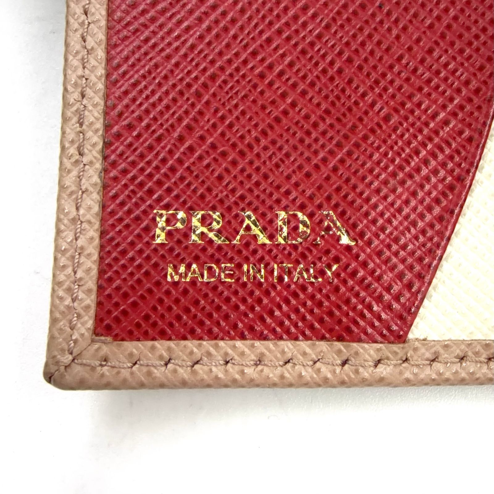 PRADA SAFFIANO METAL サフィアーノレザー ピンクベージュ キーケース