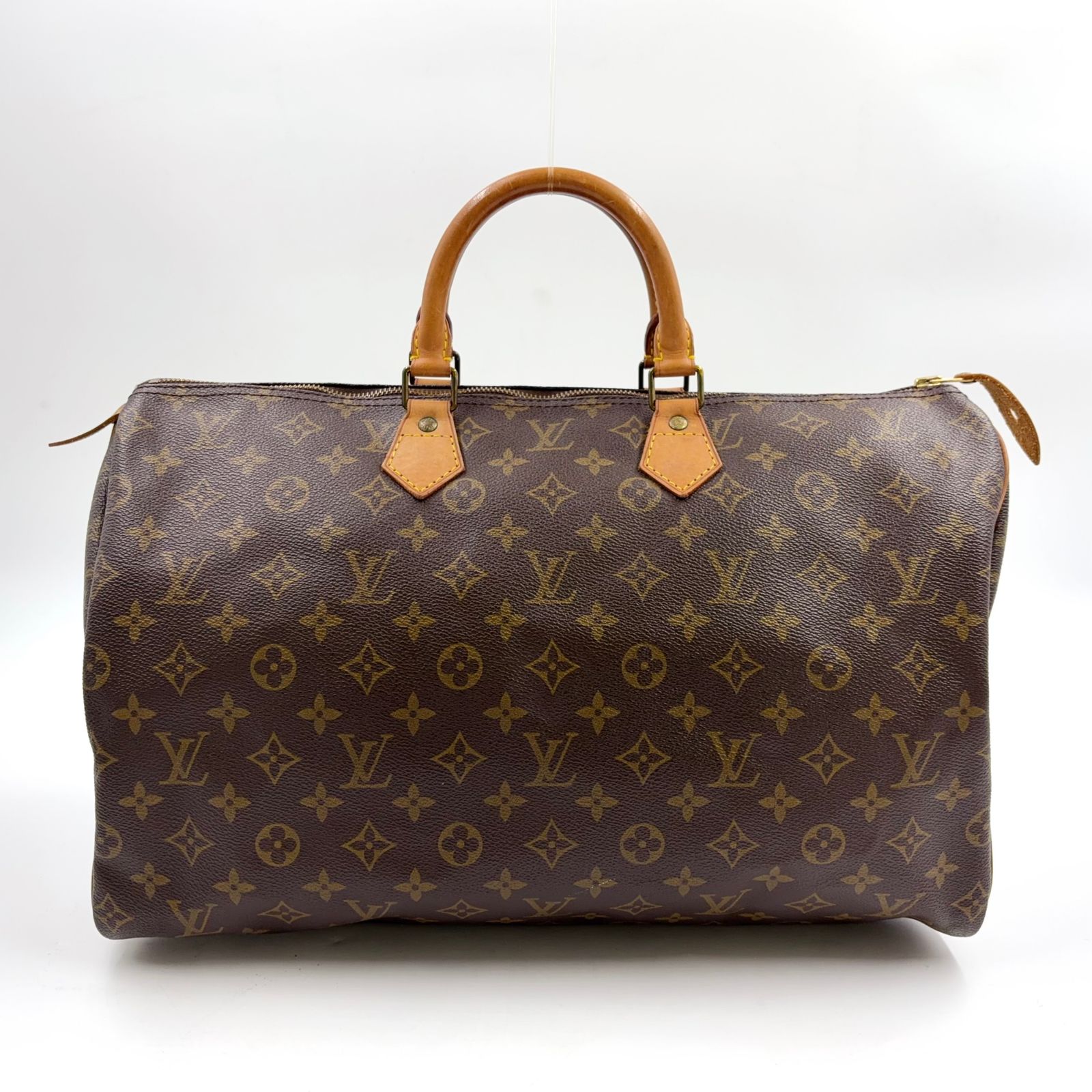 【新着】LOUIS VUITTON スピーディ40 モノグラム モノグラム レザー、PVC ブラウン、ライトブラウン ハンドバッグ ゴールド M41522