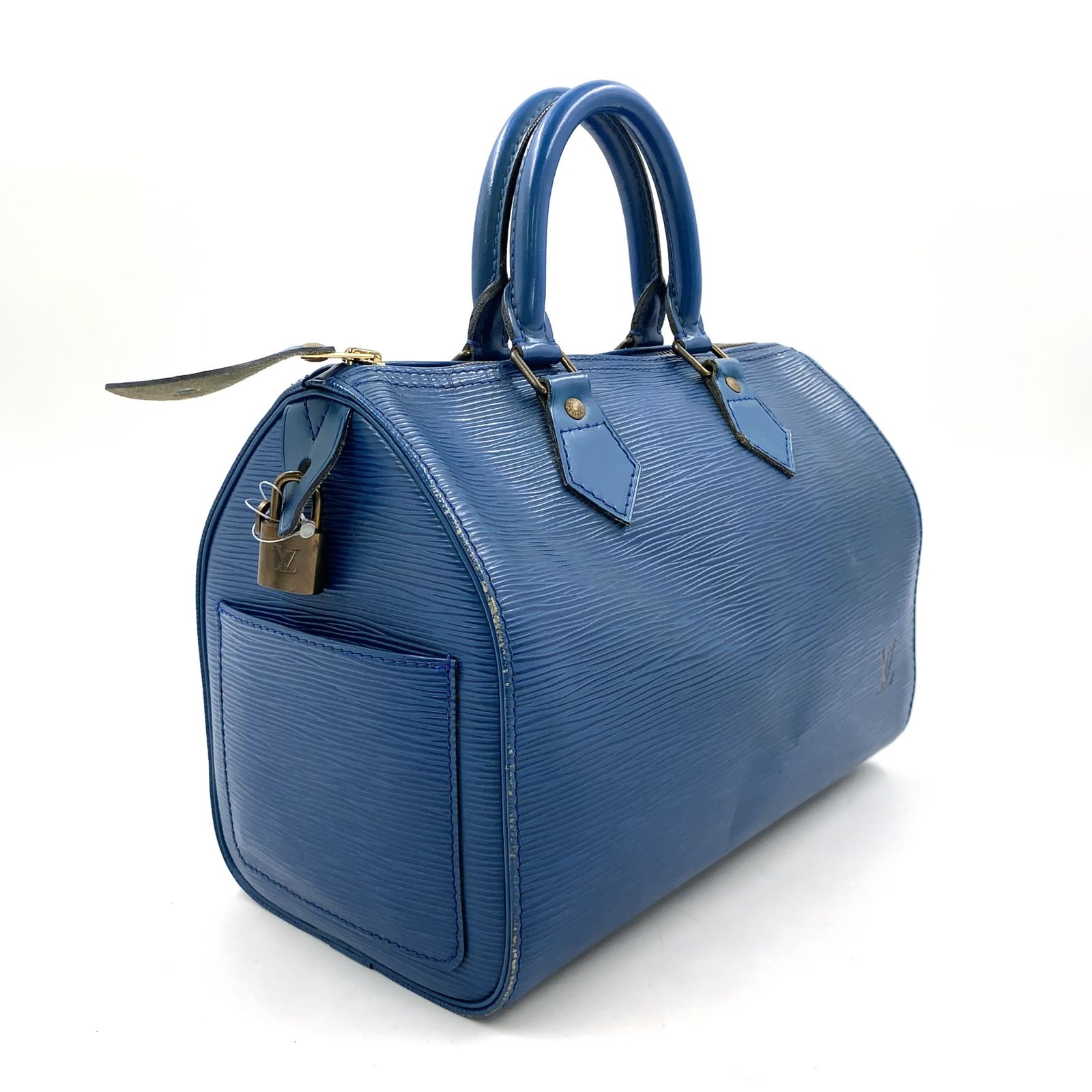 LOUIS VUITTON スピーディ25 エピ エピ トレドブルー レザー ブルー