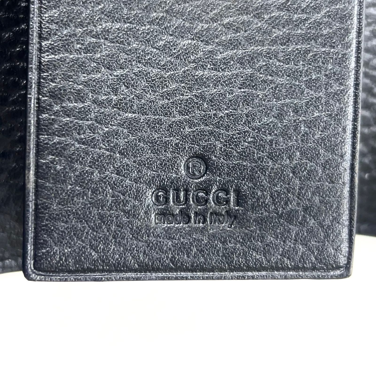 GUCCI GGマーモント プチマーモント レザー、PVC ブラック、ベージュ