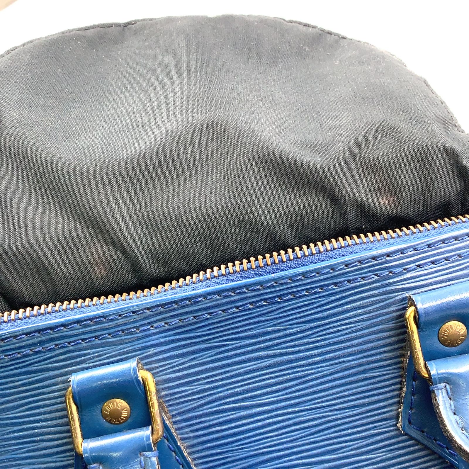 LOUIS VUITTON スピーディ25 エピ エピ トレドブルー レザー ブルー