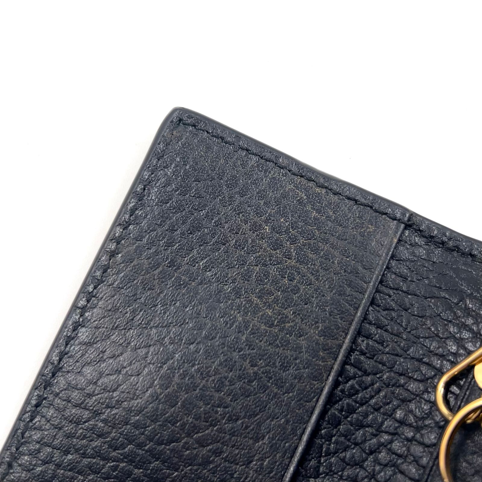 GUCCI GGマーモント プチマーモント レザー、PVC ブラック、ベージュ