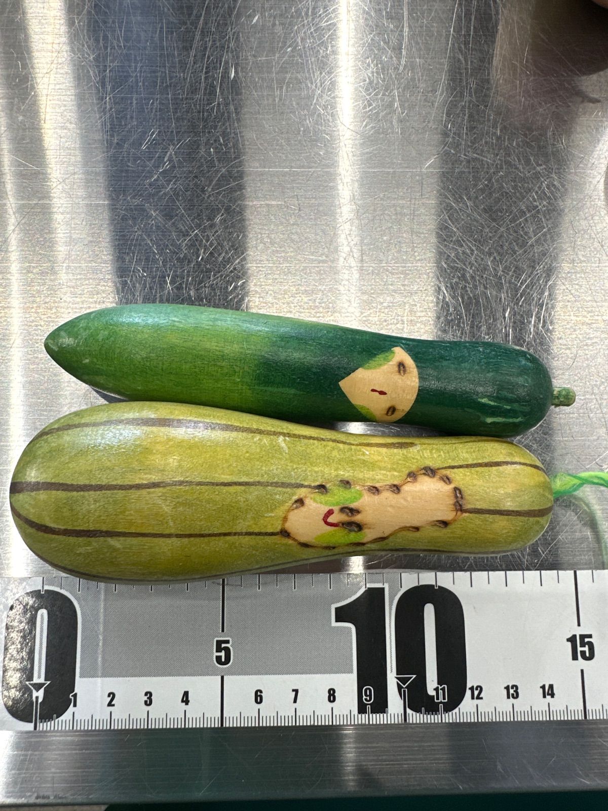 ふくしまひろえ 野菜こけし　木製 野菜 オブジェ　こけし ふくしまひろえ 野菜こけし 果物こけし 12点セット 木製野菜モチーフ