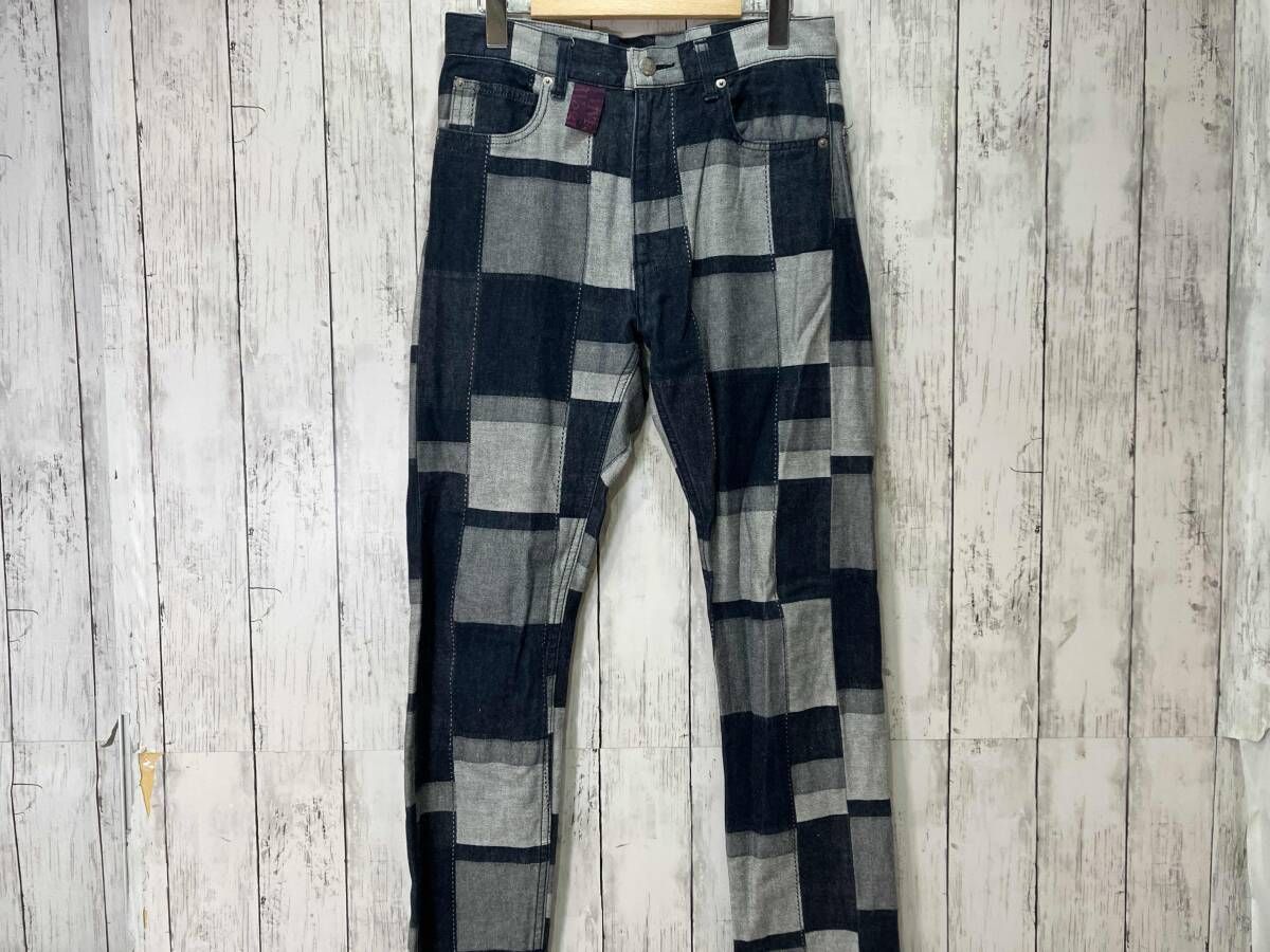 Vivienne Westwood MAN ヴィヴィアン ウエストウッド パッチワーク スリム パンツ ボトム VW-KQ-78267 44