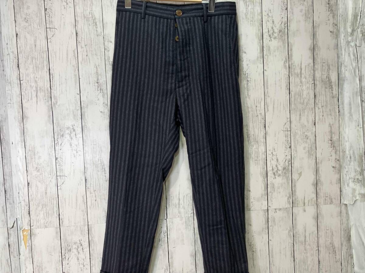 VIVIENNE WESTWOOD MAN ヴィヴィアン ウエストウッド ストライプ ウール スラックス 4945-1704 44