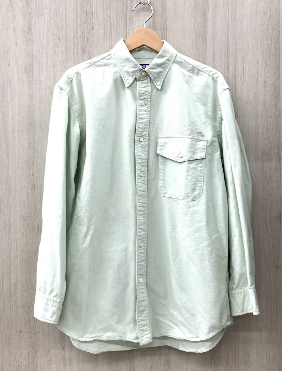 THE NORTH FACE PURPLE LABEL/ザノースフェイスパープルレーベル/長袖シャツ/NT3300N/Cotton Polyester OX B.D. Shirt/ミントグリーン/S