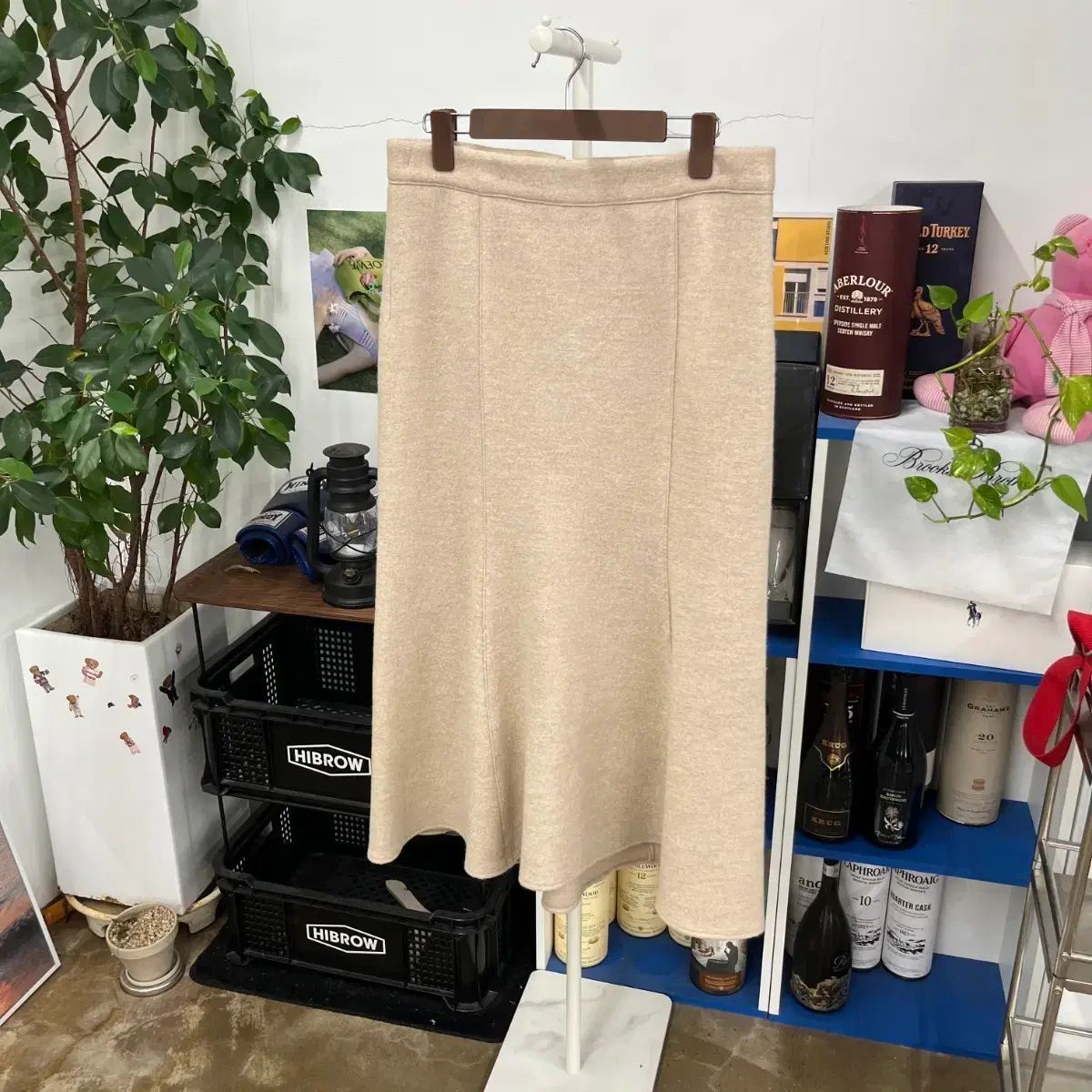 the CASHMERE ウール フレアスカート 67-98