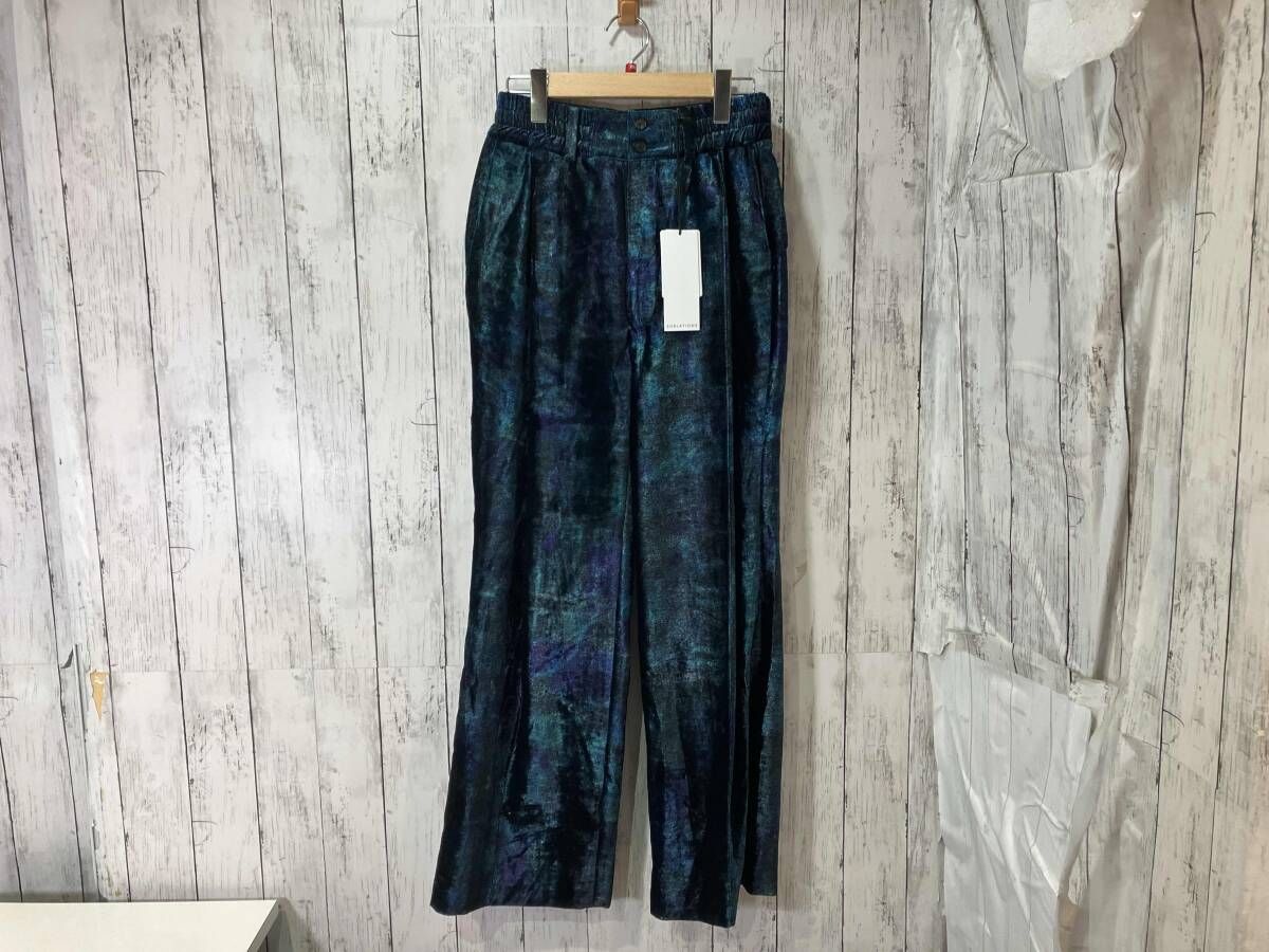SUBLATIONS PRINT VELVET PINTUCK BAGGY TROUSERS S121419 サイズ0