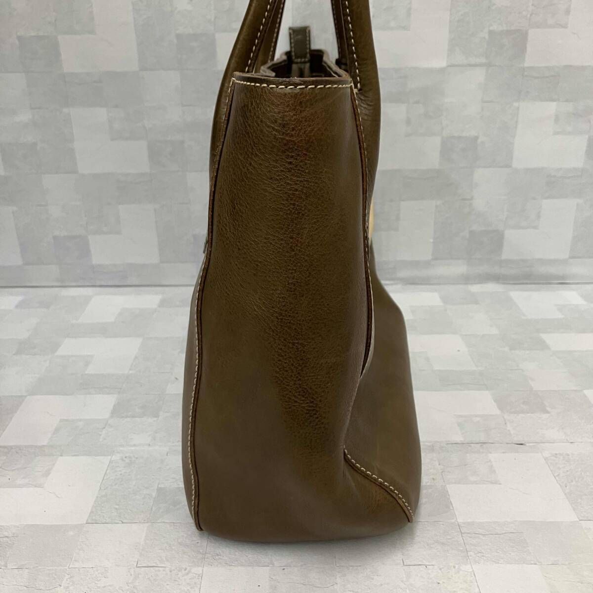 えぬじ様美品 genten ゲンテン レザートートバッグ ポーチ付き 工具ロゴ genten ゲンテン トートバッグ 工具ロゴ 工具刻印 レザートートバッグ