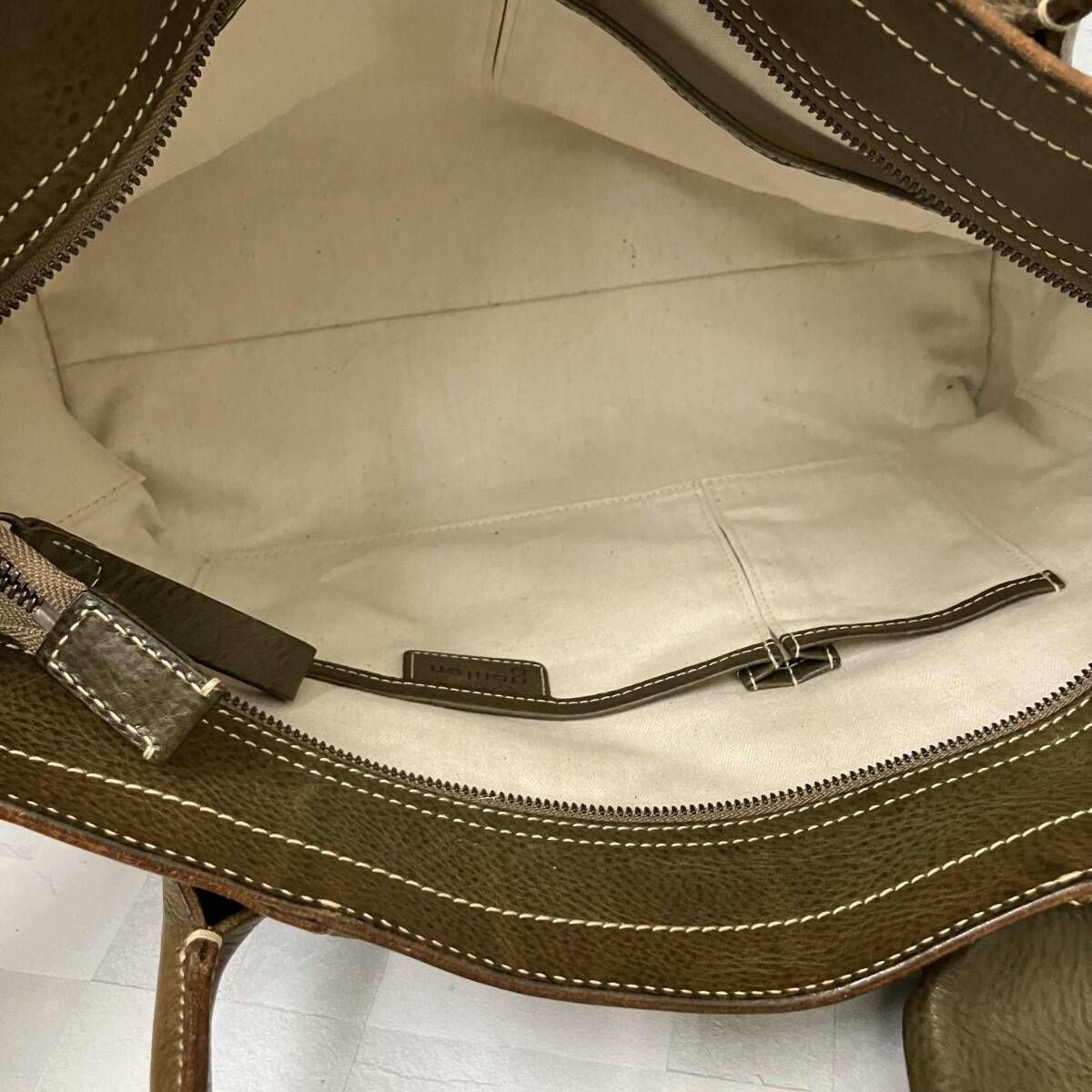genten ゲンテン トートバッグ 工具ロゴ 工具刻印 レザートートバッグ