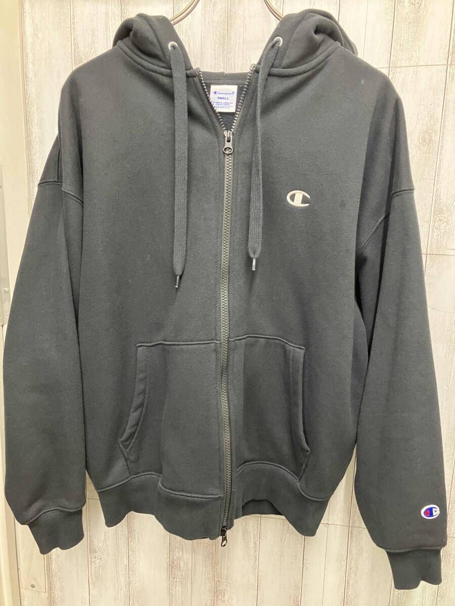 Champion/パーカー／c8-c115 バック刺？ブラック　Sサイズ