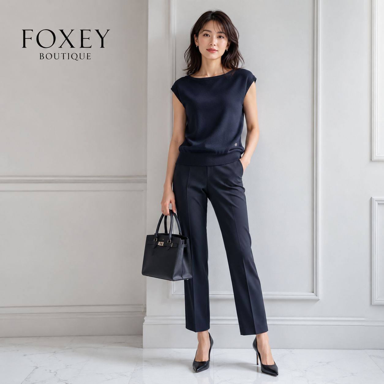 美品✨フォクシー✨23SS 7.5万円 サマセットニットトップ 白 40 フォクシー トップス ニット 掲載品 40 美品✨フォクシー✨23SS 7.5万