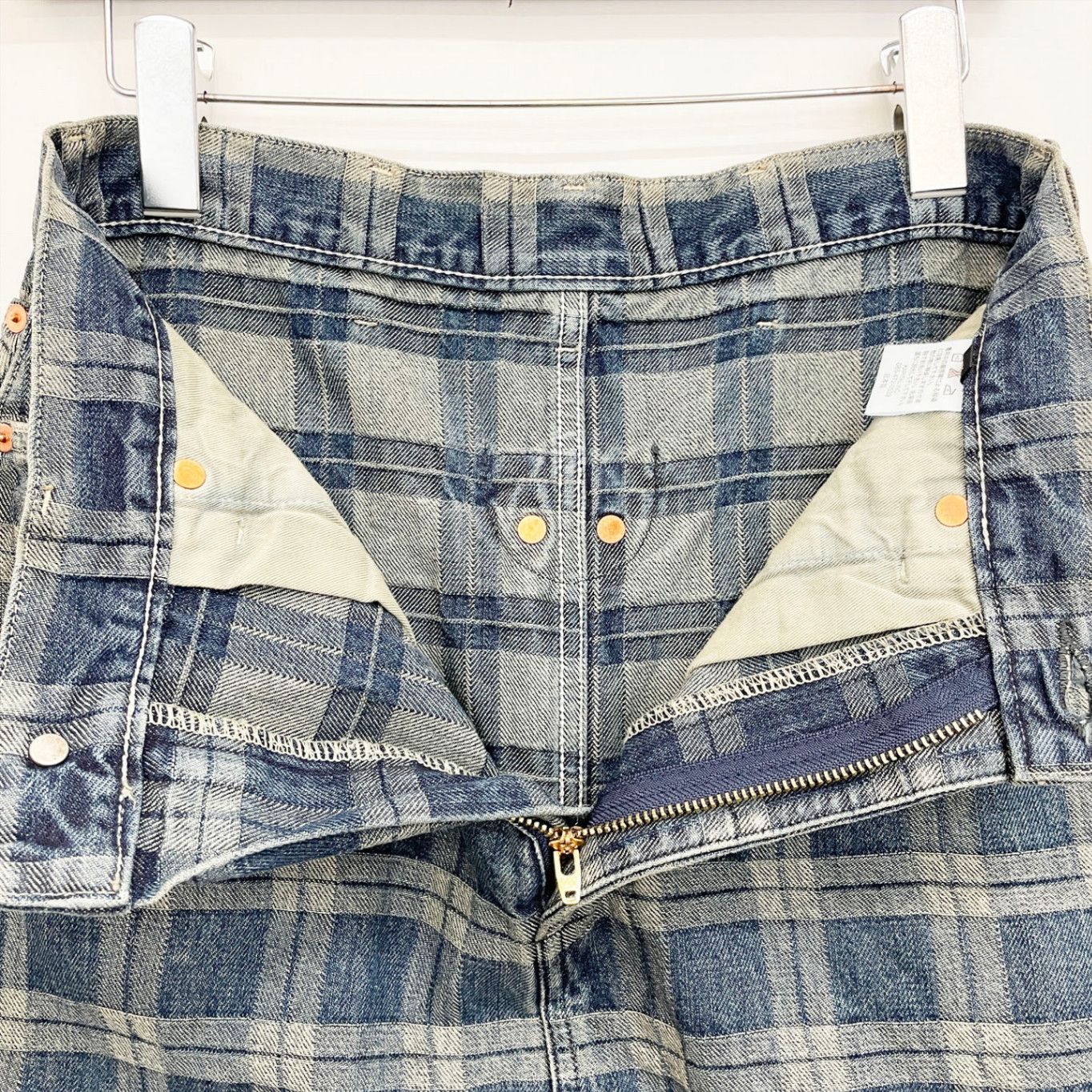 KAPITAL キャピタル チェック サルエル デニム パンツ Ks6-20 - メルカリ