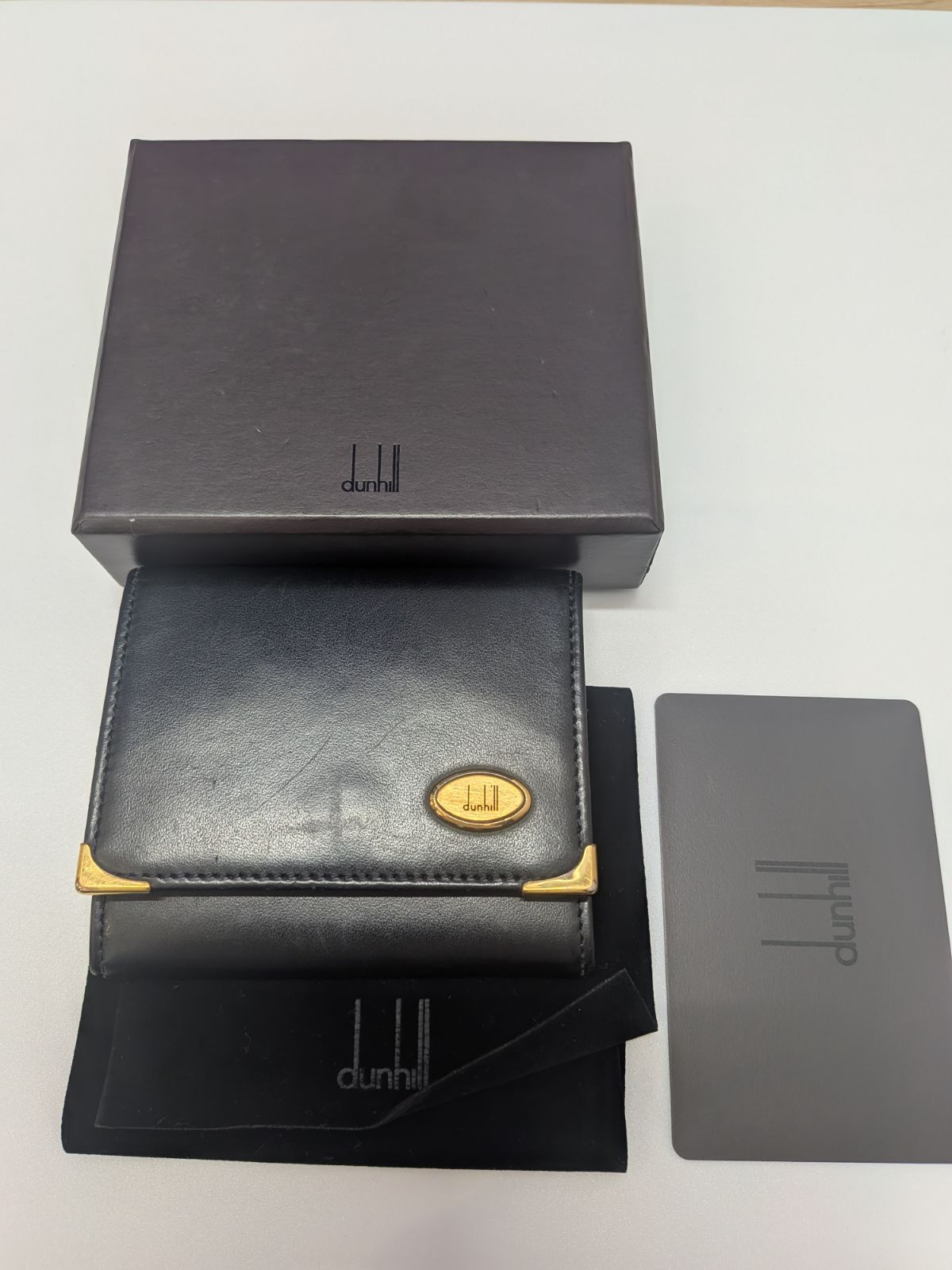 【美品】dunhill ダンヒル ケース 小銭入れ メンズ ブラック ロゴ 限定セール，正規品】 dunhill ダンヒル コインケース 小銭入れ レザー