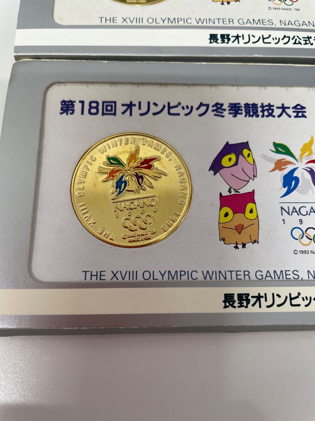 1998年 長野オリンピック 公式ライセンス記念メダル スノーレッツ 2点