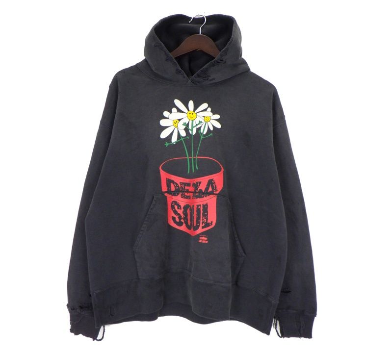 セントマイケル SAINT MICHAEL 25AW 【 DLS HOODIE DE LA SOUL SM HR1 0000 C19 】 フラワー プリント プルオーバー スウェット パーカー 50942